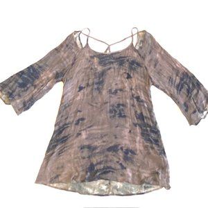 Lani's California Tie-Dye Top + Blue + Size Medium